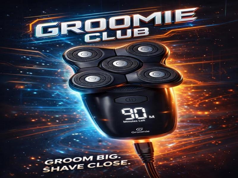 Groomie Club Electric Head Shaver And Grooming Tools For Men Smart Personal Care And Bald Grooming Solutions