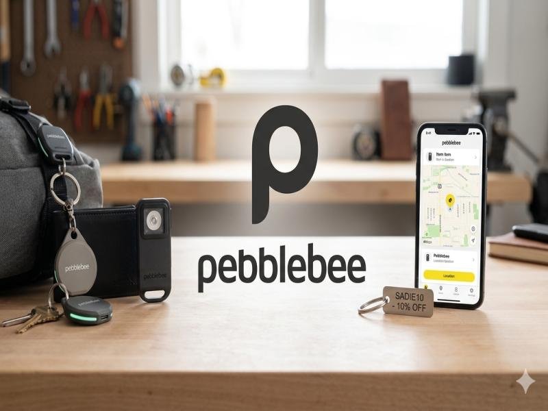 Pebblebee Smart Trackers Bluetooth Item Finder Rechargeable Tracking Devices Apple Find My Compatible